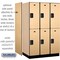 Salsbury Industries Wardrobe Locker, 45" W, 24" D, 76" H, (3) Wide, (6) Openings, Maple 22364MAP - alternate 4